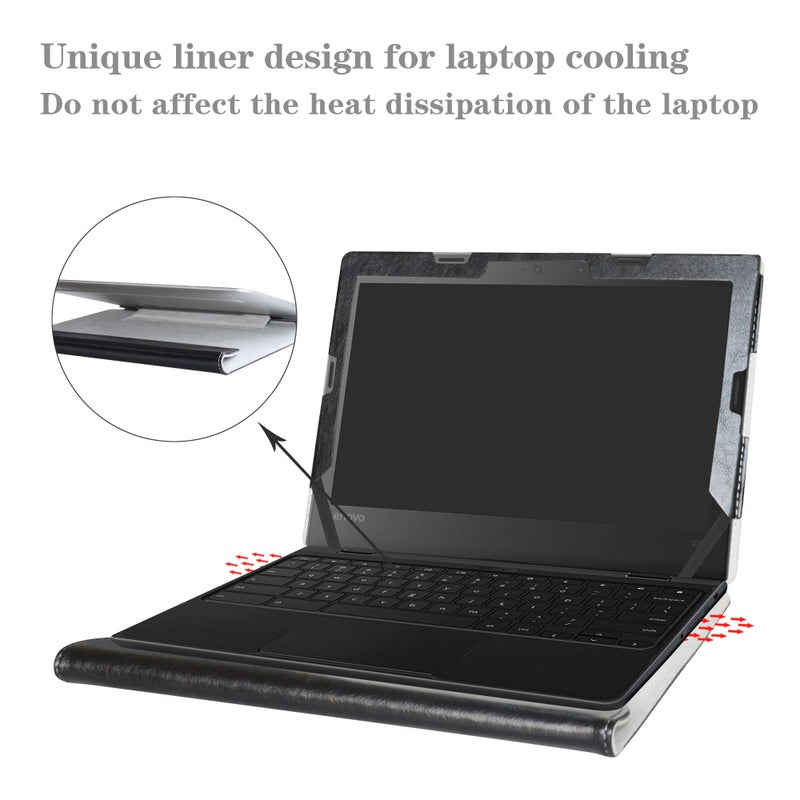 Alapmk Protective Case Cover for 11.6" Lenovo 500e Chromebook 2nd Gen& 300e Chromebook 2nd Gen& 100e Chromebook 2nd Gen Laptop(Warning:Not fit Lenovo 100e Windows&300e Windows 1st Gen),Black - Image 4